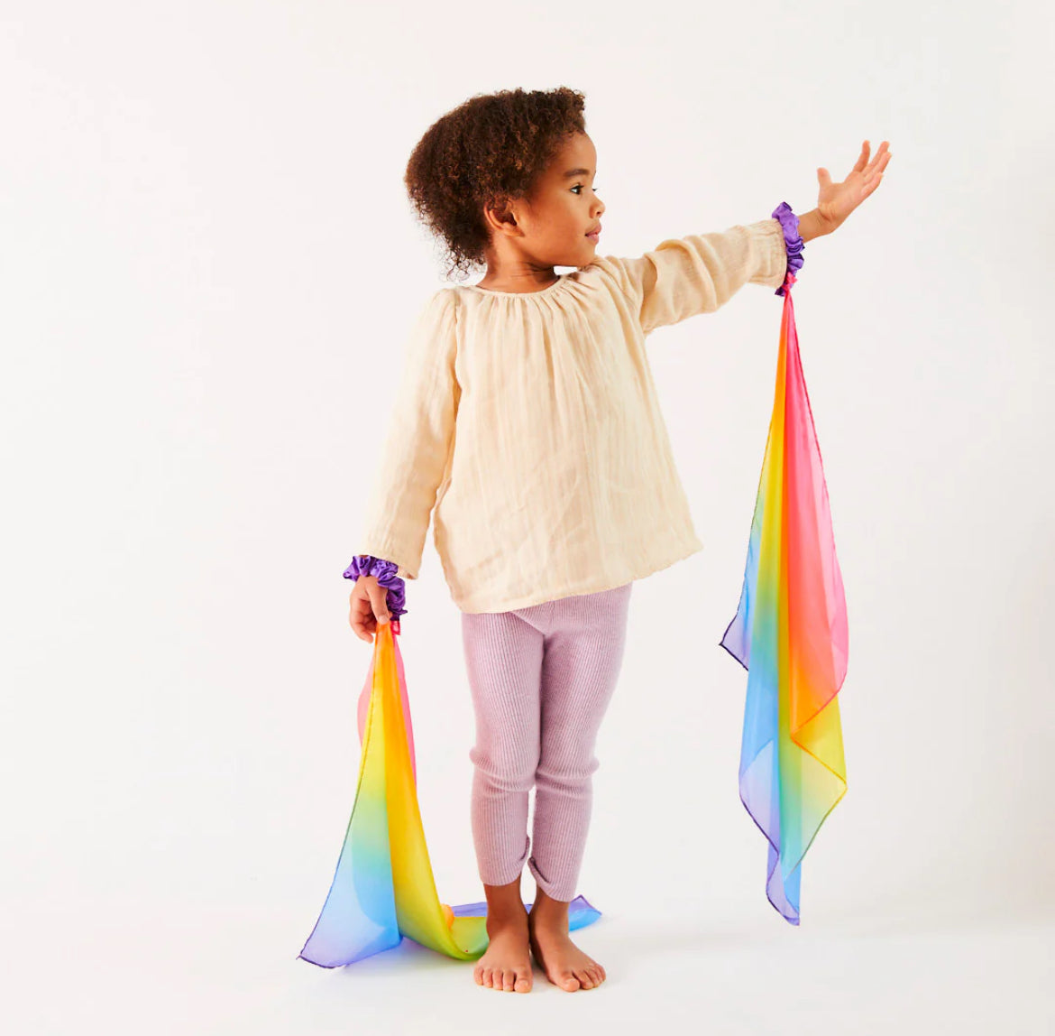 Sarah's Silks Wrist Streamers (Rainbow)