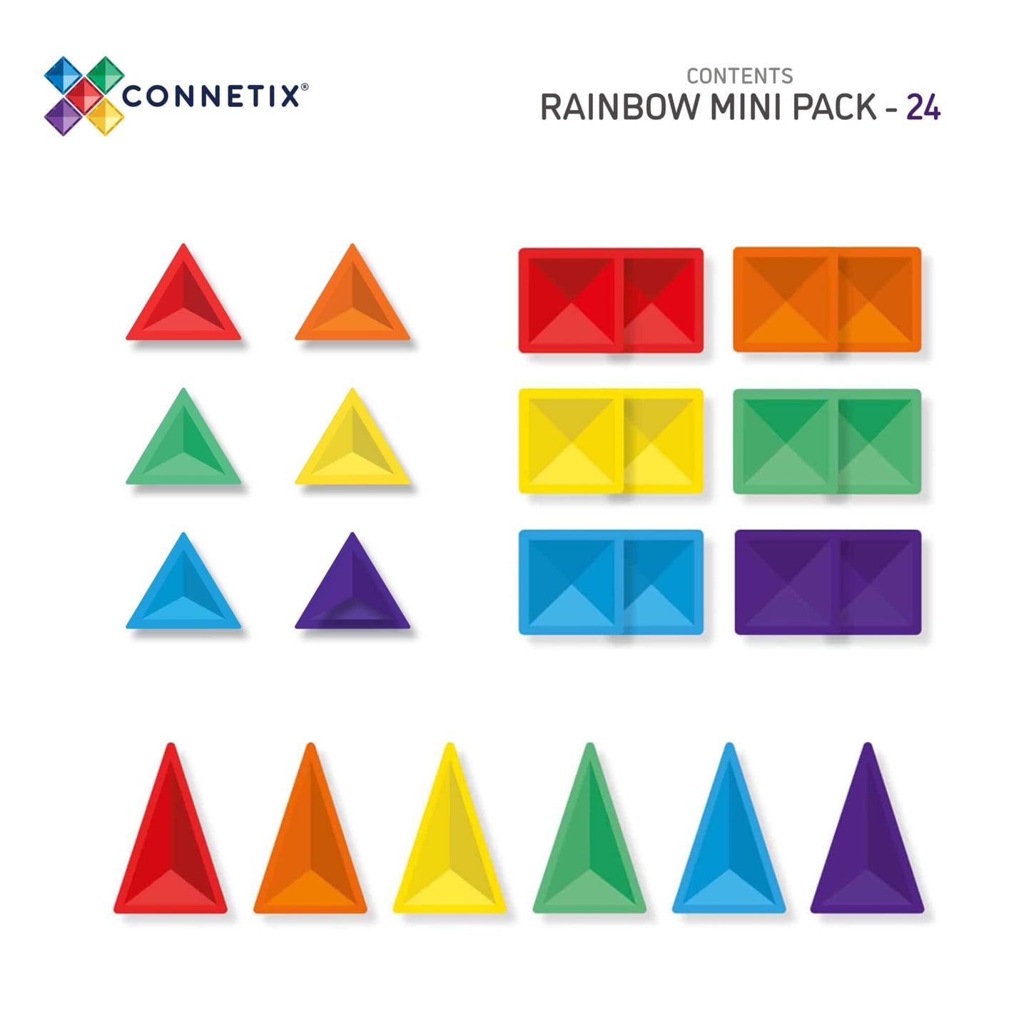 24 piece rainbow mini pack