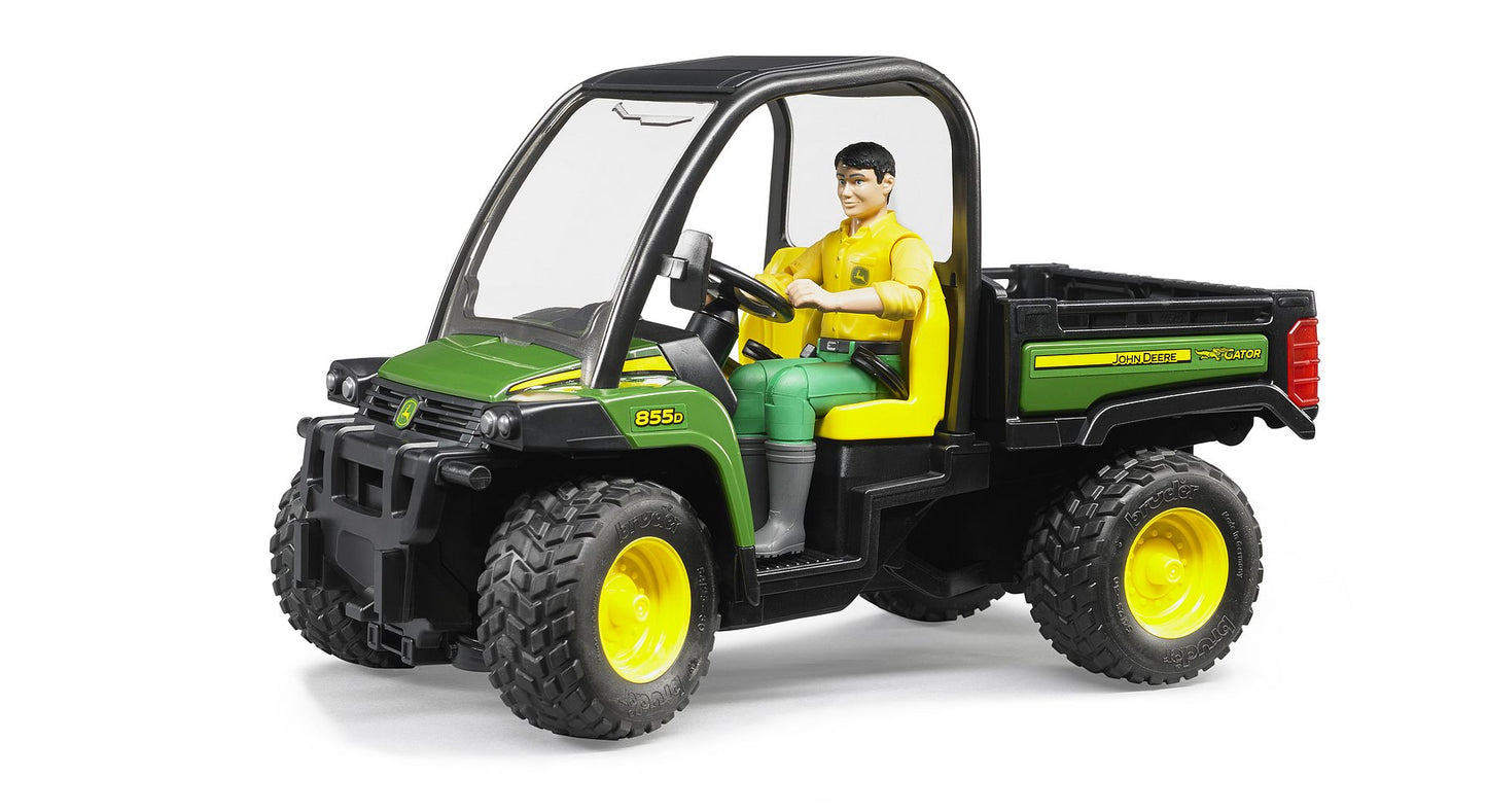 Bruder John Deere Gator XUV 855D with driver