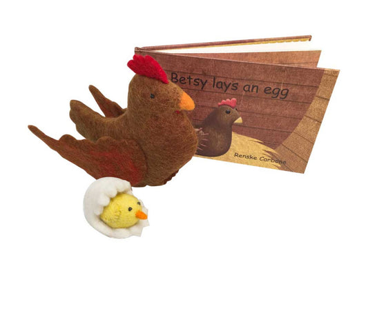 Betsy lays an Egg - book and toy set