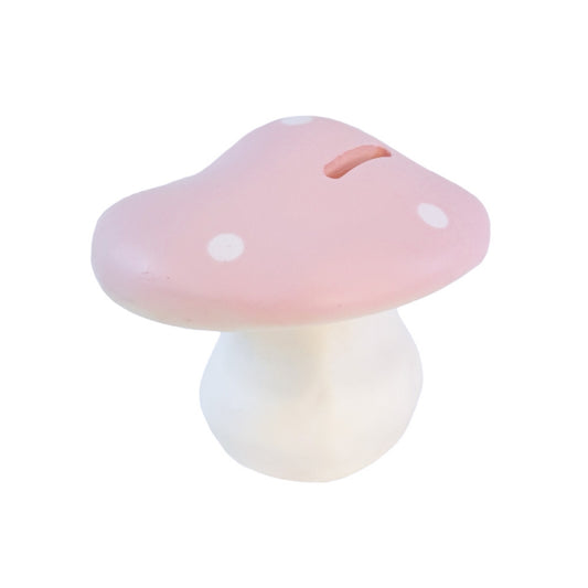 Pink mushroom toadstool money box (pink)