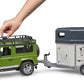 Bruder Land Rover Defender Station Wagon with Horse Trailer & 1 Horse