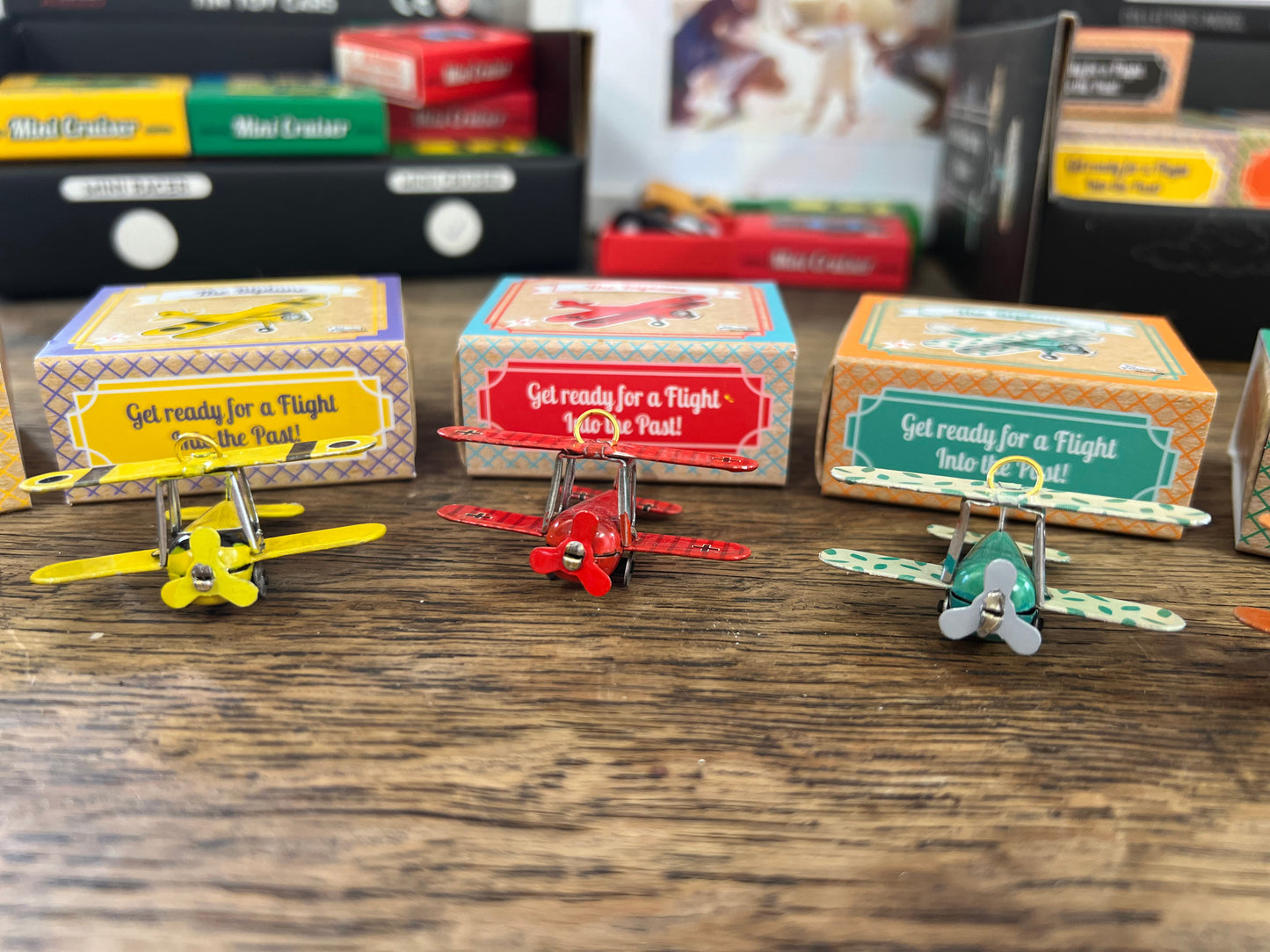 Tin matchbox Bi-plane (decoration only)