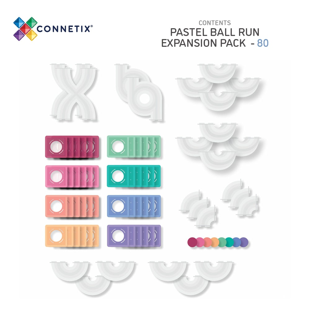 80 piece pastel ball run expansion pack