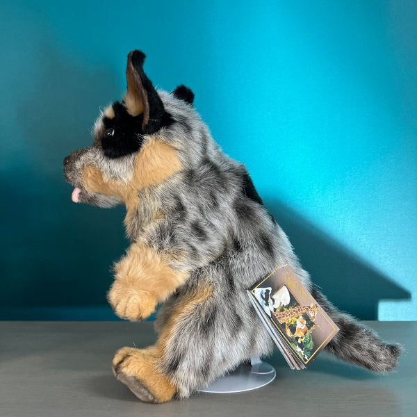 side view of blue heeler puppet