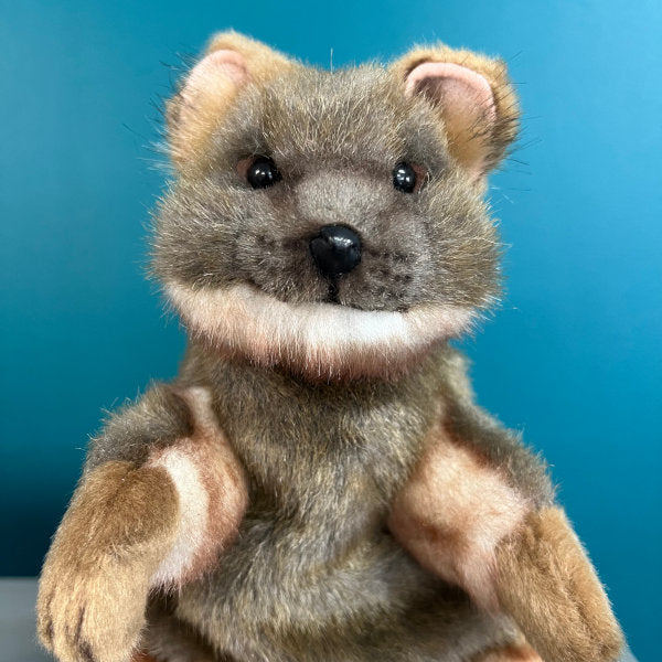 close up of Quokka puppets face showing air brush detailing